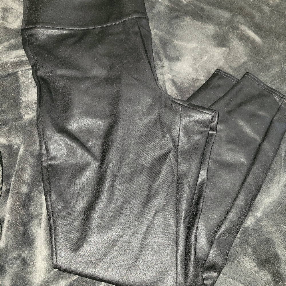 Fake leather pants